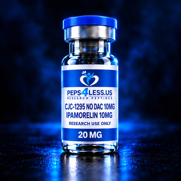 PEPS4LESS CJC-1295 No DAC 10 mg + Ipamorelin 10 mg research vial